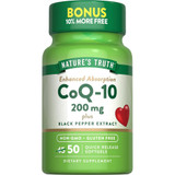 Nature's Truth Enhanced Absorption CoQ-10 200 mg plus Black Pepper Extract Quick Release Softgels - 50 ct