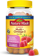 Nature Made Adult Gummies Multi for Her plus Omega-3s Strawberry, Lemon & Orange Flavors - 80 ct