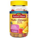 Nature Made Adult Gummies Multi for Her plus Omega-3s Strawberry, Lemon & Orange Flavors - 80 ct