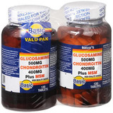 Basic Vitamins Glucosamine 500 mg Chondroitin 400 mg Plus MSM Tablets - 240 ct