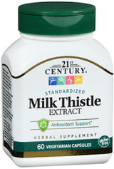 21st Century Milk Thistle Extract Vegetarian Capsules - 60 ct