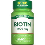 Nature's Truth Biotin 1000 mcg Tablets Natural Berry Flavor - 120 ct
