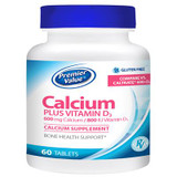 Premier Value Calcium + D Supplement - 600/800mg, Tablets 60ct