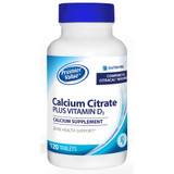 Premier Value Calcium Citrate + D Max Supplement - 500/630mg, Tablet 120 ct
