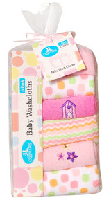 Baby Washcloths - Asst, 6 pk