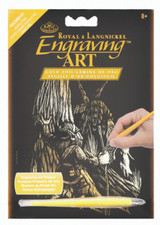 Engraving Mini Gold Foil Activity Kit - Gnome & Fairy, 5x7"