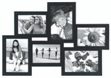 Crossroads Collage Frame - Black, 6 opening