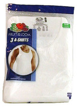 Men's White A-Shirt 3-Pack T-Shirt - White, Medium