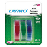 Dymo Embossing Tape - Black, 3ct