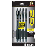 G2 Retractable Premium Gel Ink Roller Ball Pen - Black, 4 pk