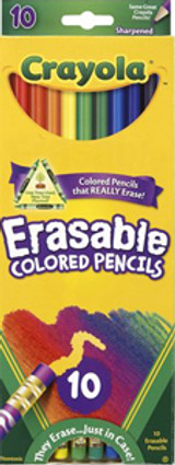 Crayola Erasable Colored Pencil - 10 ct