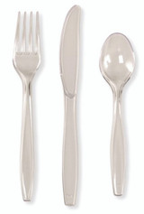 Cutlery Assortment - Clear, 24 ct