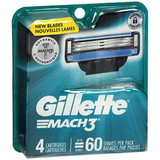 Gillette Mach3 Cartridges - 4 ct