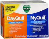 Vicks DayQuil/NyQuil Cold & Flu Multi-Symptom/Nighttime Relief LiquiCaps - 48ct