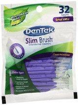 DenTek Slim Brush Cleaners Ultra Thin Tapered - 32 ct