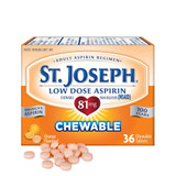 St. Joseph Low Dose Aspirin 81 mg Chewable Tablets Orange Flavored - 36 ct