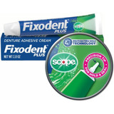 Fixodent Plus Denture Adhesive Cream Scope Flavor - 2 oz