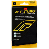Futuro Revitalizing Trouser Socks for Women Knee Highs Large Black Moderate - 1 Pair