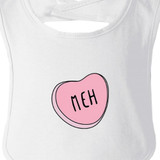 Meh Heart White Baby Bib Infant Bibs Gifts Ideas For Baby Shower