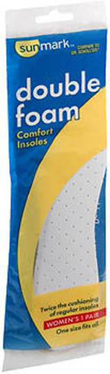 Sunmark Double Foam Comfort Insoles Women's One Size - Pair