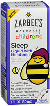 Zarbee's Naturals Children's Sleep Liquid with Melatonin Natural Berry Flavor - 1 oz