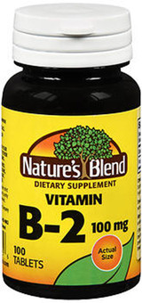 Nature's Blend Vitamin B2 100 mg - 100 Tablets