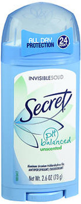 Secret Antiperspirant Deodorant Invisible Solid Unscented - 2.6 oz