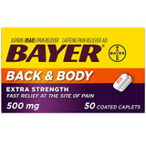 Bayer Back And Body Extra Strength Coated Caplets - 50 ct