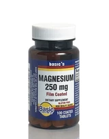 Basic Vitamins Magnesium 250 mg Caplets - 100 ct
