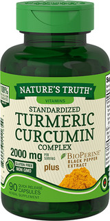 Nature's Truth Standardized Turmeric Curcumin Complex 2000 mg per Serving Capsules - 90 ct