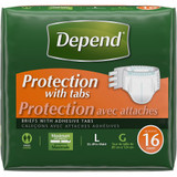 Depend Fitted Briefs Large - 3 pks of 16