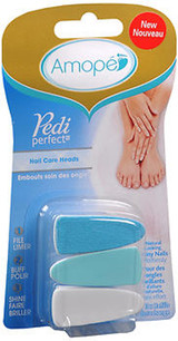 Amope Pedi Perfect, Nail Care Heads - 3 each