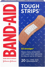 Band-Aid Tough Strips Adhesive Bandages All One Size - 20 ct