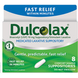 Dulcolax Medicated Laxative Suppositories - 8 ct