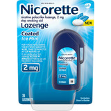 Nicorette 2mg Coated Nicotine Lozenge Stop Smoking Aid - Ice Mint - 20 ct