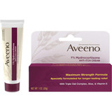 Aveeno Active Naturals 1% Hydrocortisone Anti-Itch Cream Maximum Strength Formula -  1 oz