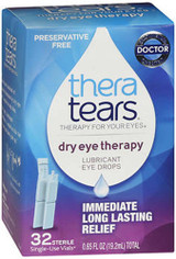 TheraTears Dry Eye Therapy Lubricant Eye Drops - 32, 0.65 oz Single-Use Vials