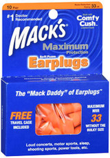 Mack's Maximum Protection Soft Foam Earplugs - 10 Pair