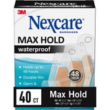 Nexcare Max Hold Waterproof Bandages Assorted - 40 ct