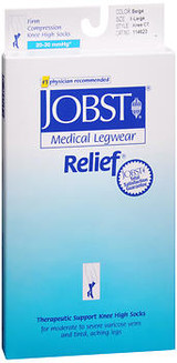 JOBST Medical LegWear Knee High 20-30 mmHg Firm Compression X-Large Beige Close-Toe