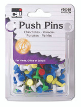 Push Pins-Assorted Colors-55ct