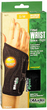 Mueller Green Fitted Wrist Brace SM/MD Right