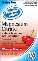 Premier Value Magnesium Citrate Cherry, 10oz