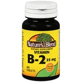 Nature's Blend Vitamin B2 25 mg Tablets - 100 ct