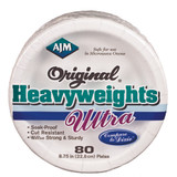 Heavyweight Paper Plates,9", 80 ct