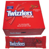 Twizzlers Strawberry Twists, Box of 18 Packs 2.5 oz each