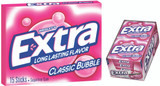 Extra Classic Bubble Sugar Free Gum 10 Fifteen Stick Packs (150 Sticks Total)
