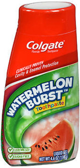 Colgate Kids Fluoride Toothpaste Liquid Gel Watermelon Burst - 4.6 oz