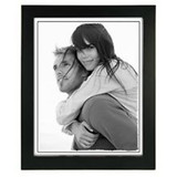 Linear Wood Frame, Rough Black, 8x10"