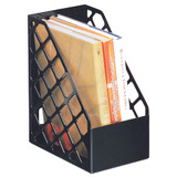 Large Plastic Magazine File 6-1/8 x 9-1/2 x 11-3/4 Inches, Black